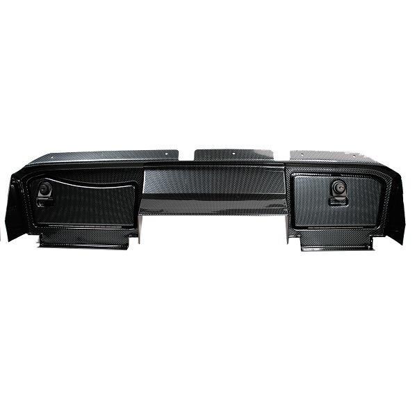 E-Z-GO RXV Carbon-Fiber Dash Cover W/ Locking Doors (Years 2008-2015)