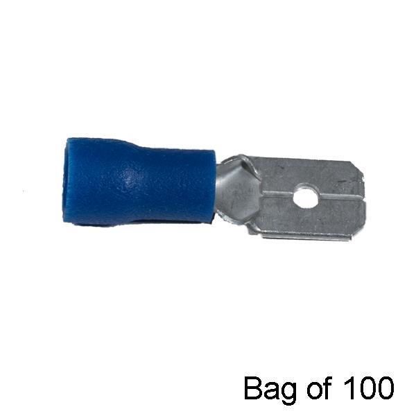 18-14 Gauge Male Tab Connector, 1/4? Stud Size (100/Pkg)