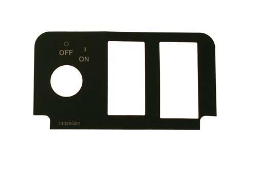 E-Z-GO Medalist / TXT Console Plate Label W/ Holes (Years 2001-Up)