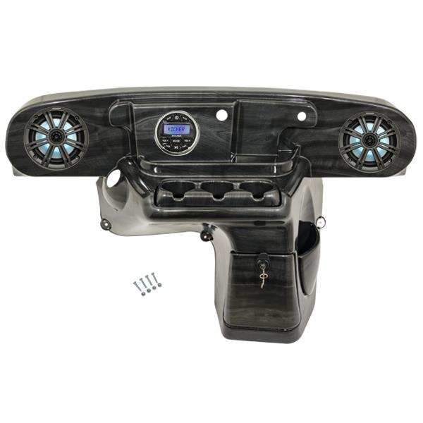 INNOVA® E-Z-GO Dash and Audio Kit Powered by Kicker® - Greywood Finish (Years 2014-Up)